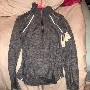 Grey/light pink Zella athletic quarter zip